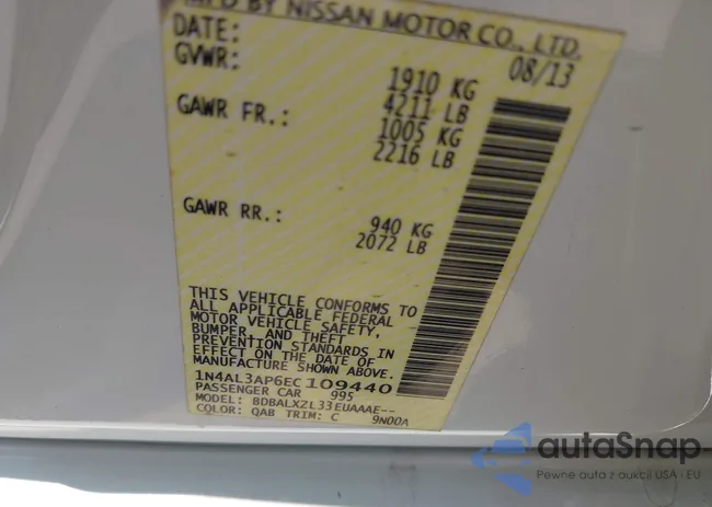 1N4AL3AP6EC109440: 43257039