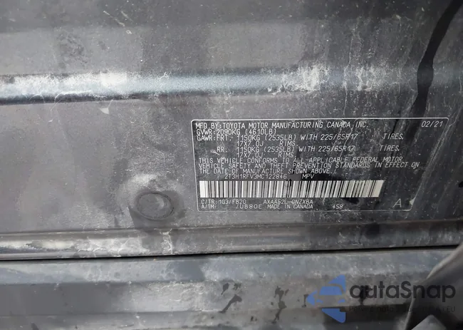 2T3H1RFV3MC122846: 43257094