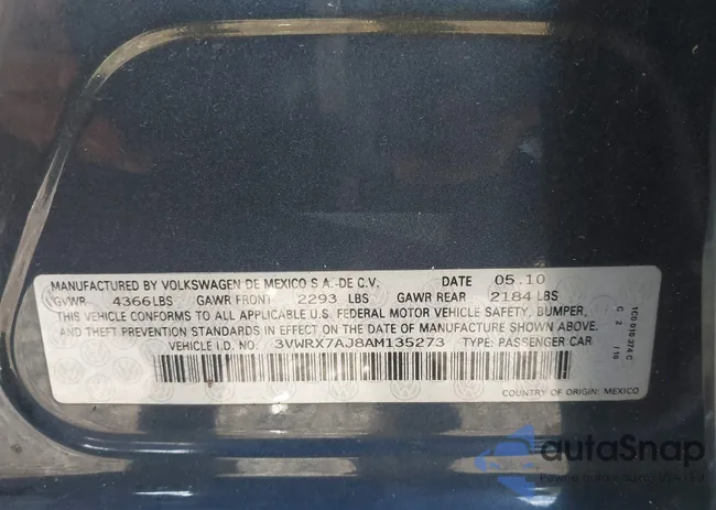 3VWRX7AJ8AM135273: 43257124