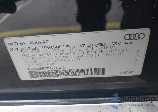 WAURMAFDXEN001272: 43257127