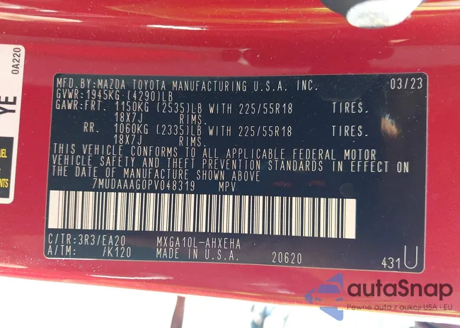 7MUDAAAG0PV048319: 43257228