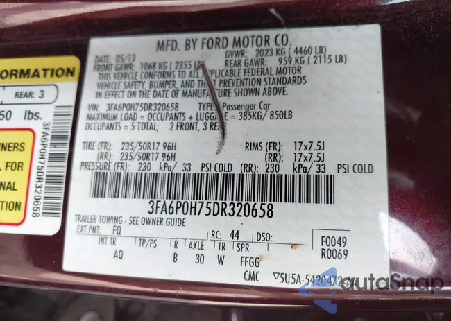 3FA6P0H75DR320658: 43257314