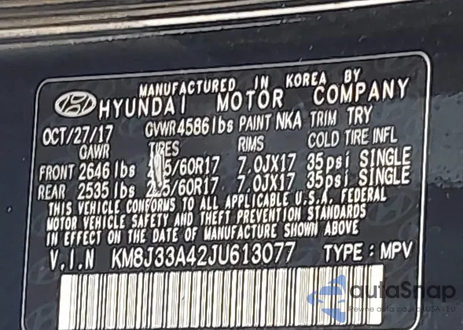 KM8J33A42JU613077: 43257416