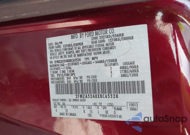 2FMZA5248XBC65528: 43257421