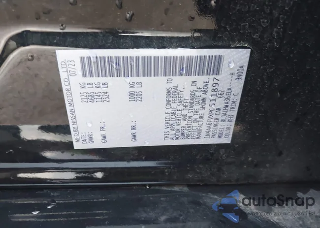 1N4AA6FVXPC511897: 43256490