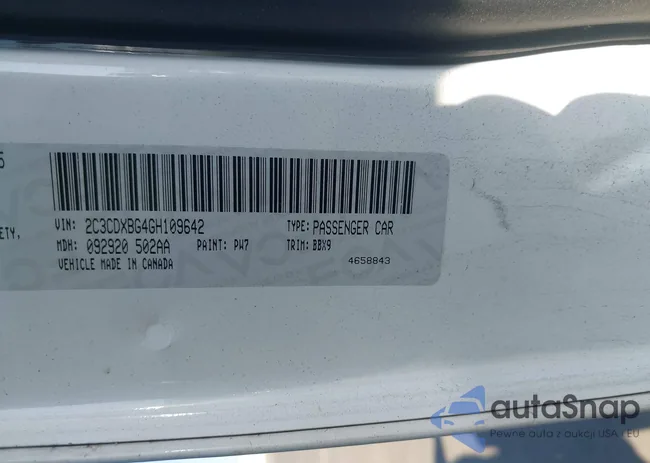 2C3CDXBG4GH109642: 43256514