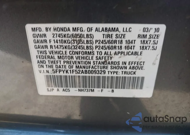 5FPYK1F52AB009329: 43256554