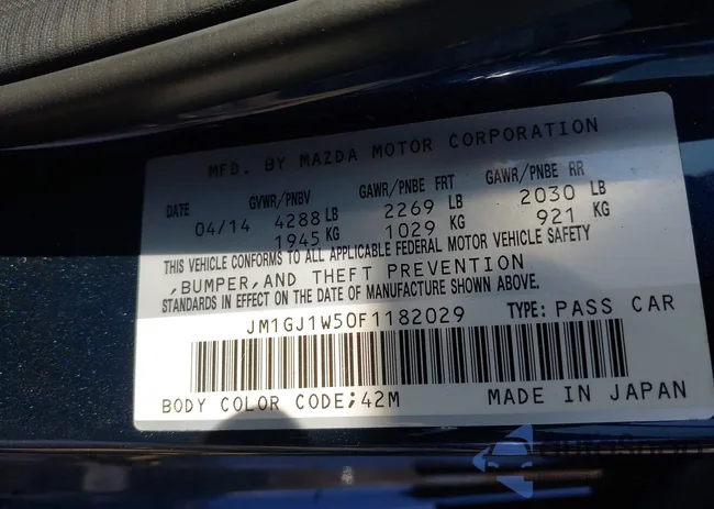 JM1GJ1W50F1182029: 43256638