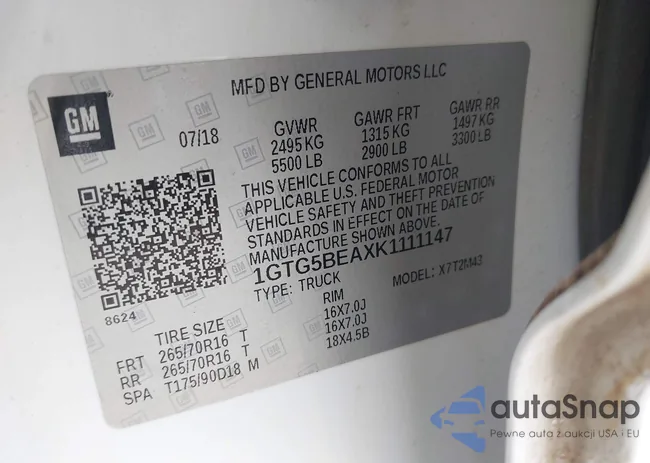 1GTG5BEAXK1111147: 43256715