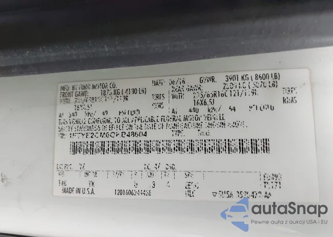 1FTYE2CM6GKB48604: 43256773