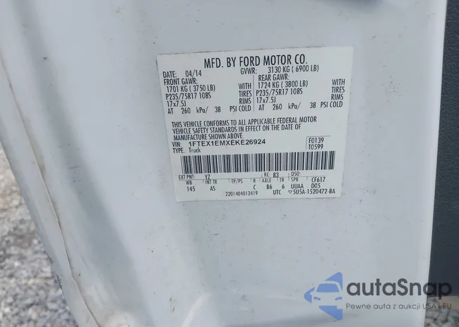 1FTEX1EMXEKE26924: 43257982