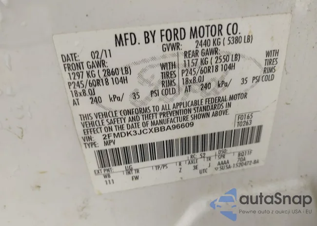 2FMDK3JCXBBA96609: 43258178