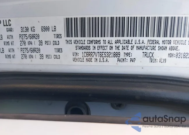 1C6RR7VT6ES321889: 43258238