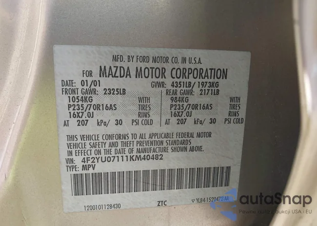 4F2YU07111KM40482: 43257439