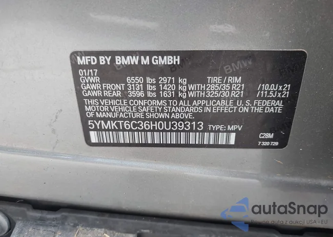 5YMKT6C36H0U39313: 43257570