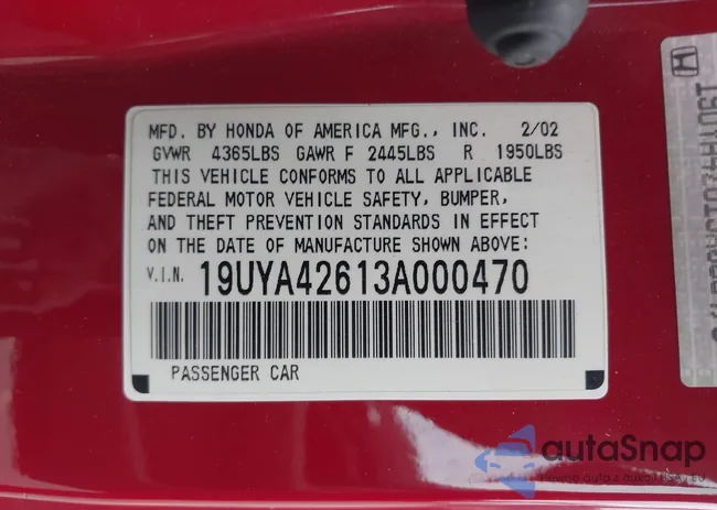 19UYA42613A000470: 43257575