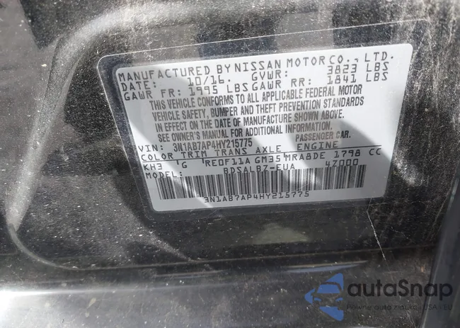 3N1AB7AP4HY215775: 43257639