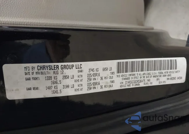 2C4RDGCG6DR536475: 43257646