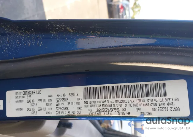 1J8GN28K29W547596: 43257689