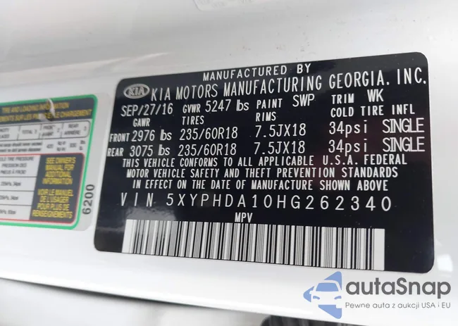 5XYPHDA10HG262340: 43257809