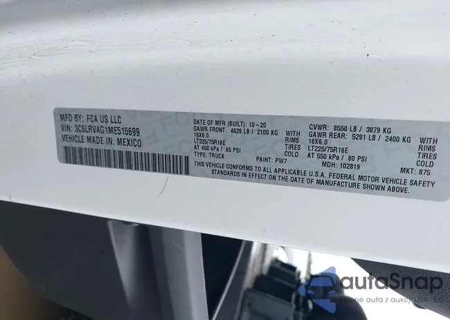 3C6LRVAG1ME515699: 43258893