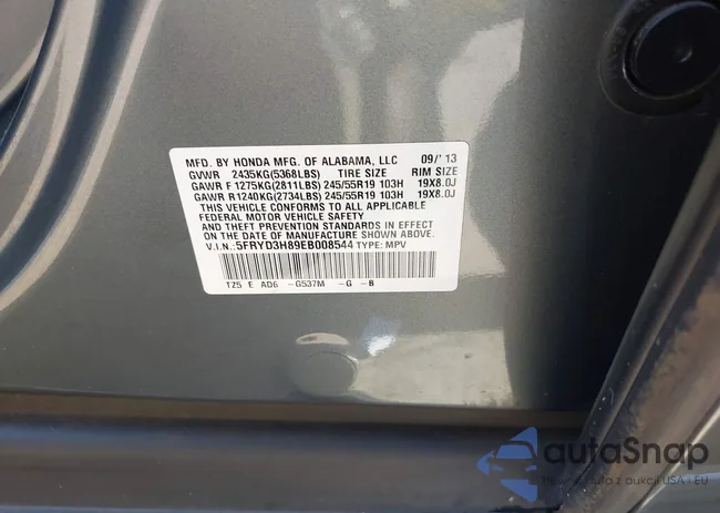 5FRYD3H89EB008544: 43258962