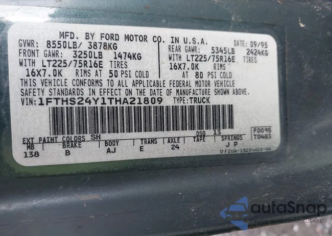 1FTHS24Y1THA21809: 43259024