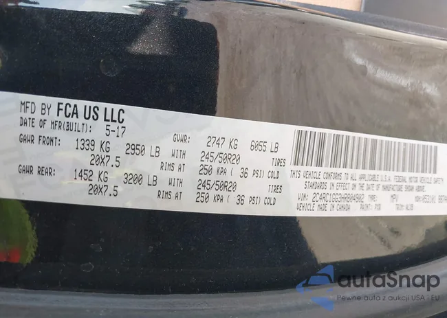 2C4RC1GG3HR804902: 43259047