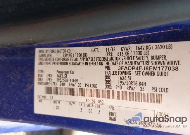 3FADP4EJ8EM177038: 43259076