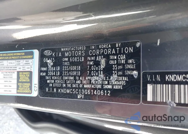 KNDMC5C13G6140612: 43259088