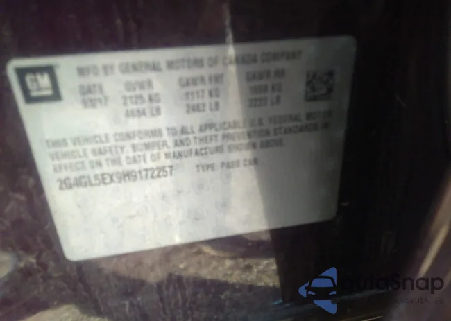 2G4GL5EX9H9172257: 43259139