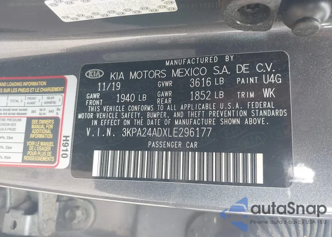 3KPA24ADXLE296177: 43259225