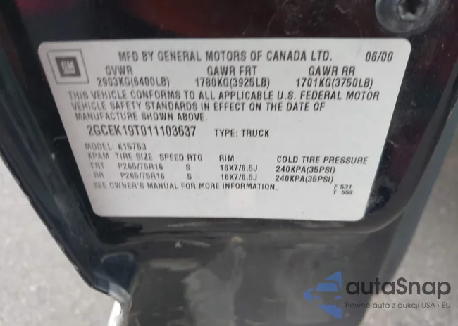 2GCEK19T011103637: 43259378