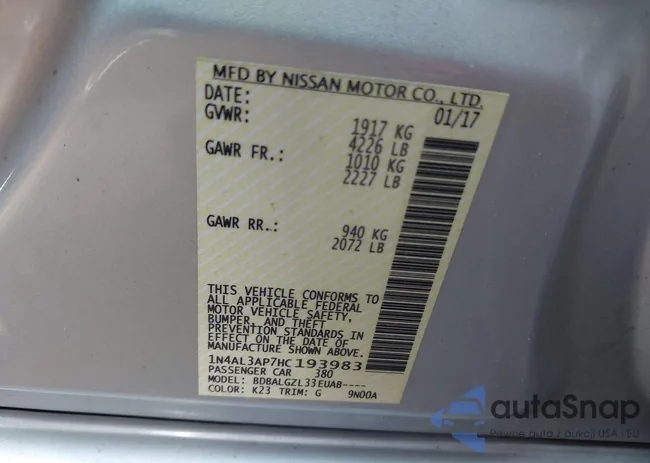 1N4AL3AP7HC193983: 43258451