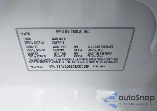 7SAYGDEE0SA370590: 43258517