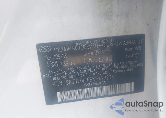 5NPD74LF5KH429208: 43258598