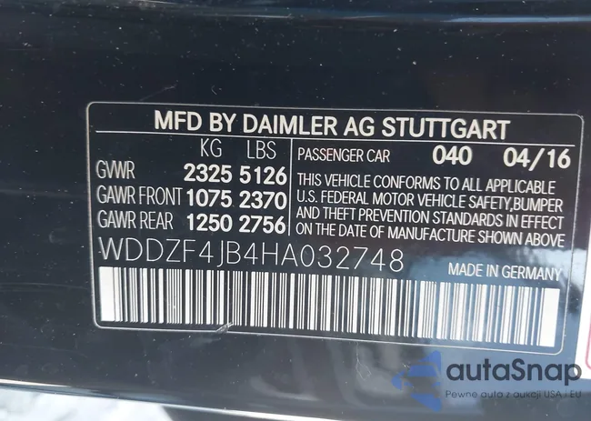 WDDZF4JB4HA032748: 43258625