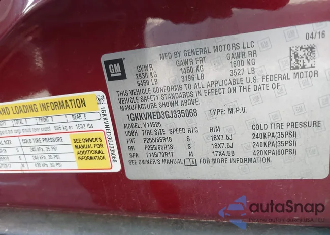 1GKKVNED3GJ335068: 43258653