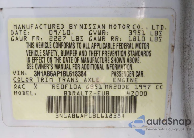 3N1AB6AP1BL618384: 43258703