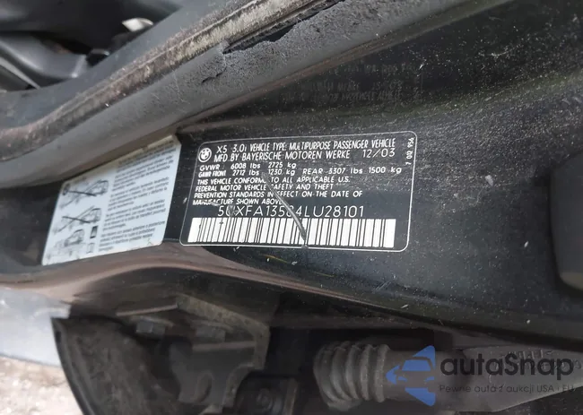 5UXFA13584LU28101: 43258730