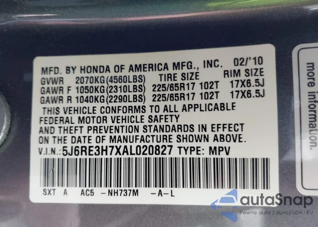 5J6RE3H7XAL020827: 43258793
