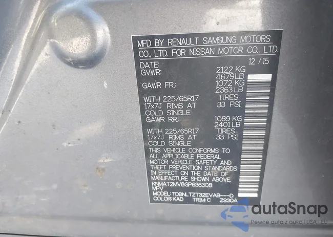 KNMAT2MV8GP636308: 43259938