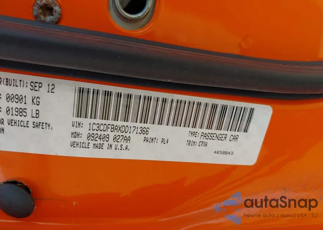 1C3CDFBAXDD171366: 43259987