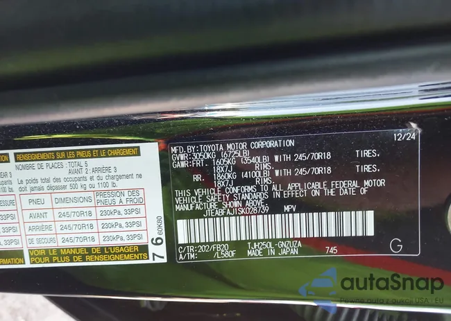 JTEABFAJ1SK028739: 43260084