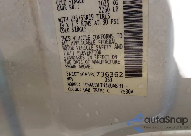 5N1BT3CA5PC736362: 43260179