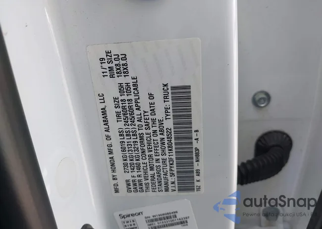 5FPYK3F11KB048522: 43260352