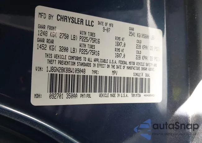 1J8GN28K88W109048: 43259512