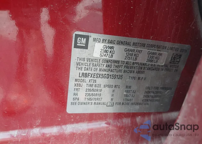 LRBFXESX5GD159126: 43259537