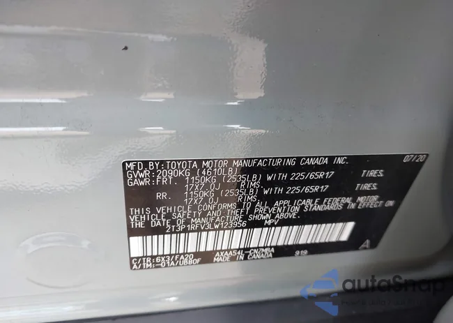 2T3P1RFV3LW123956: 43259607