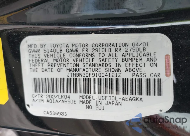 JTHBN30F910041212: 43259645